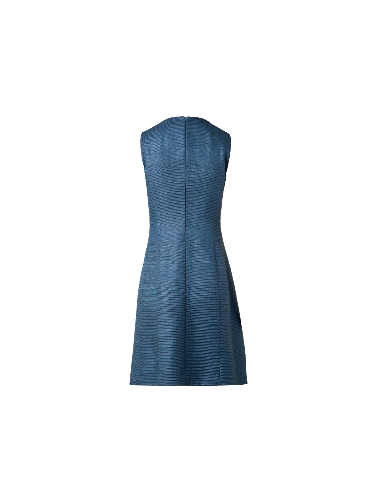 Designer Seiden-Cocktailkleid mit A-Linien-Rock - Blau