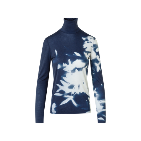 Kaschmir-Seiden-Top mit Wildflower Print
