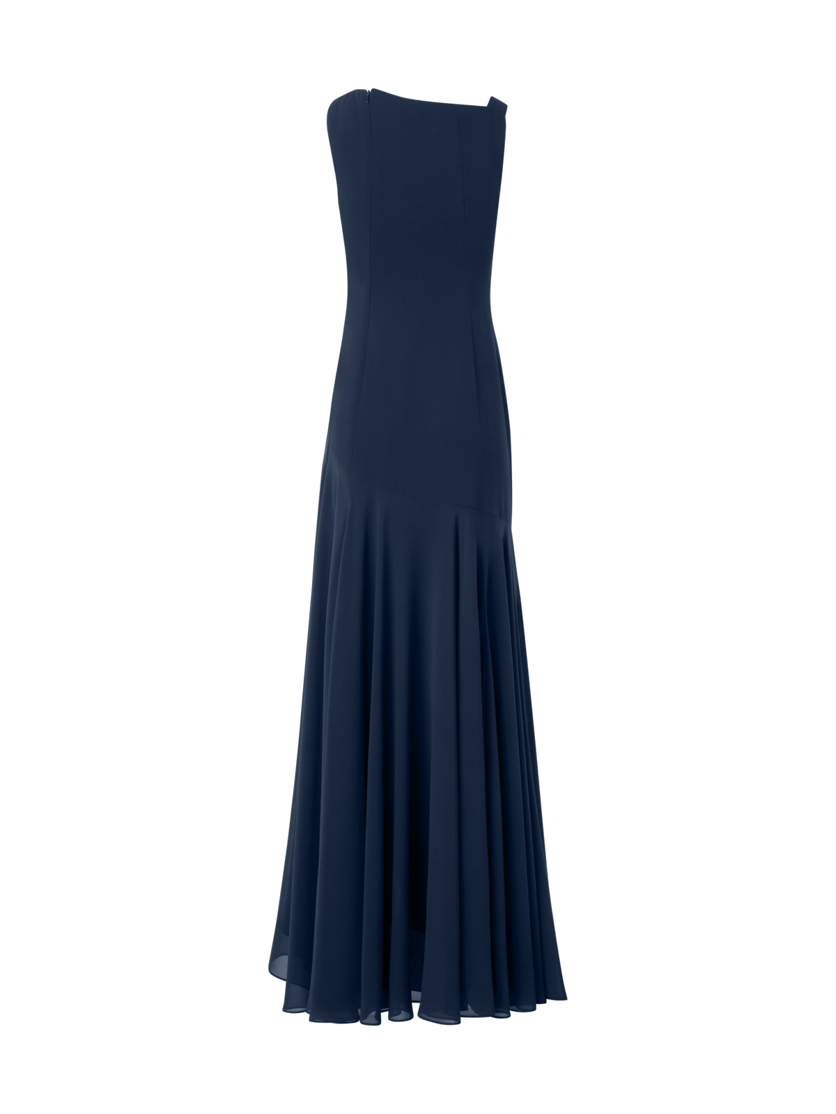Designer Langes Kleid mit Swarovski Applikationen  - Dunkelblau - Blau