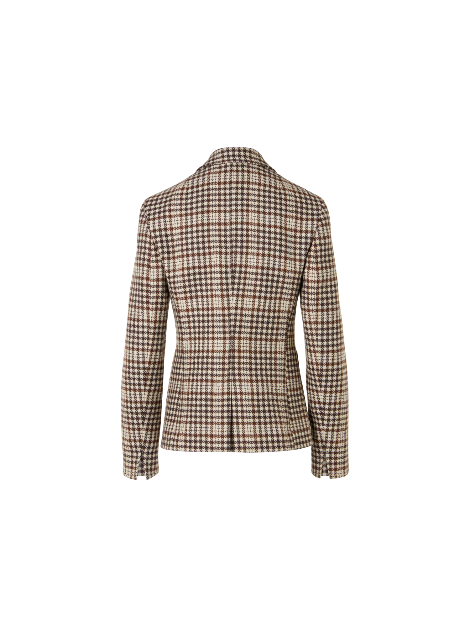 Designer Taillierte Jacke aus kariertem Tweed - Bunt - Braun