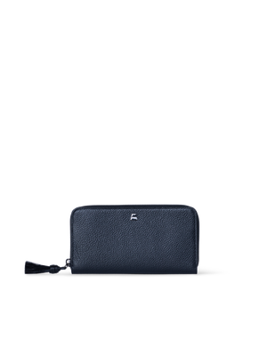 Designer Portemonnaie aus Leder - Dunkelblau - Blau