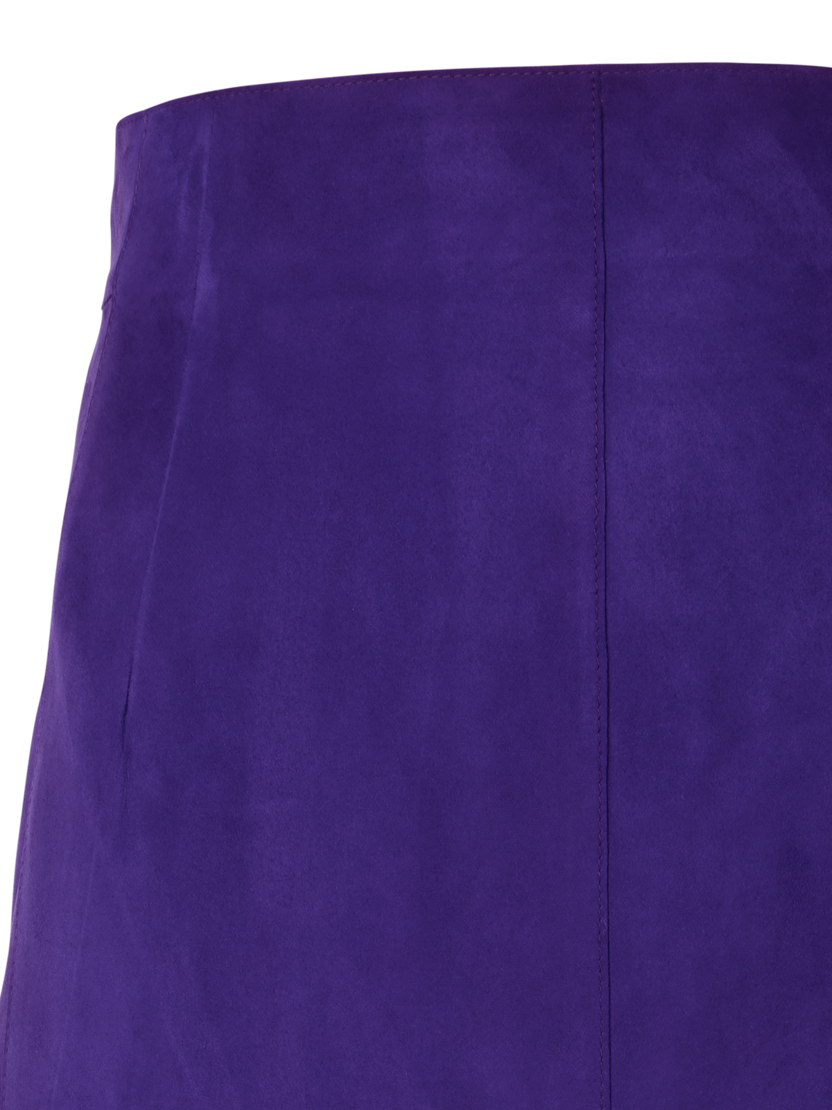 Designer Bleistiftrock aus Wildleder - Violett