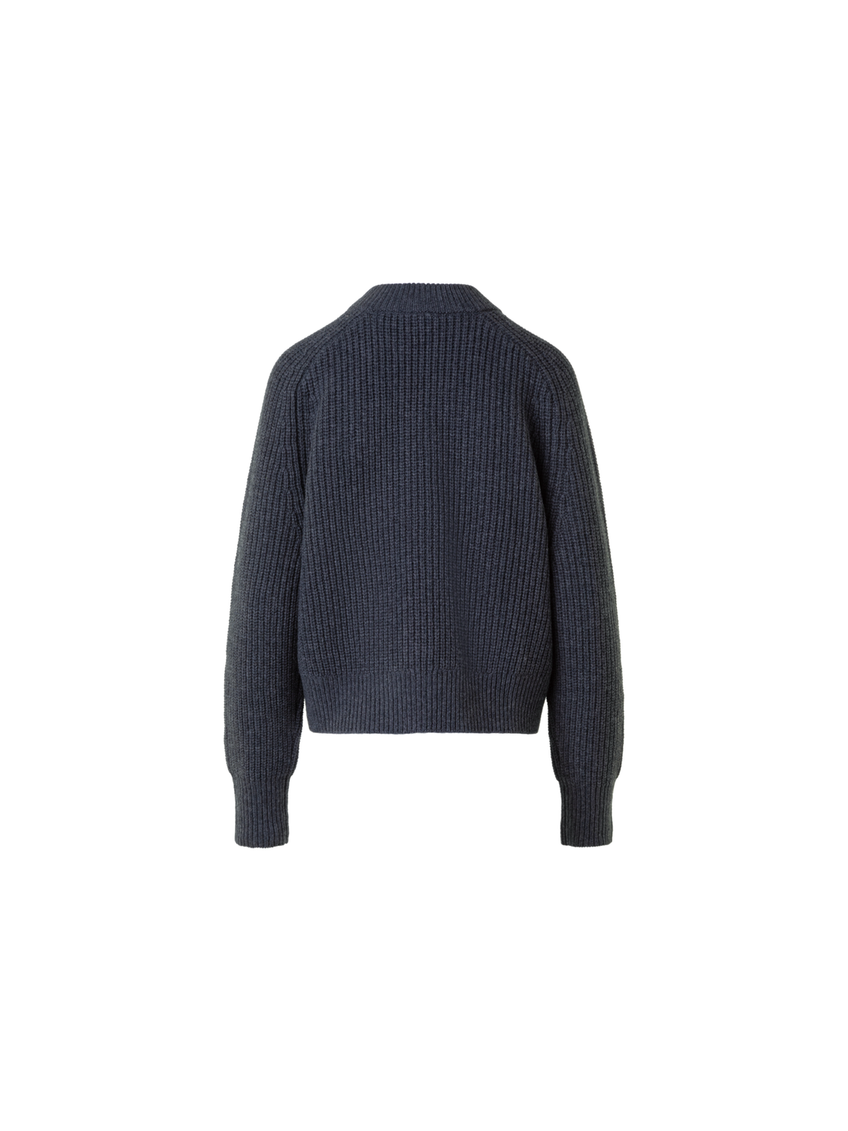 Designer Oversized Wolle Kaschmir Rippenstrick Pullover - Grau