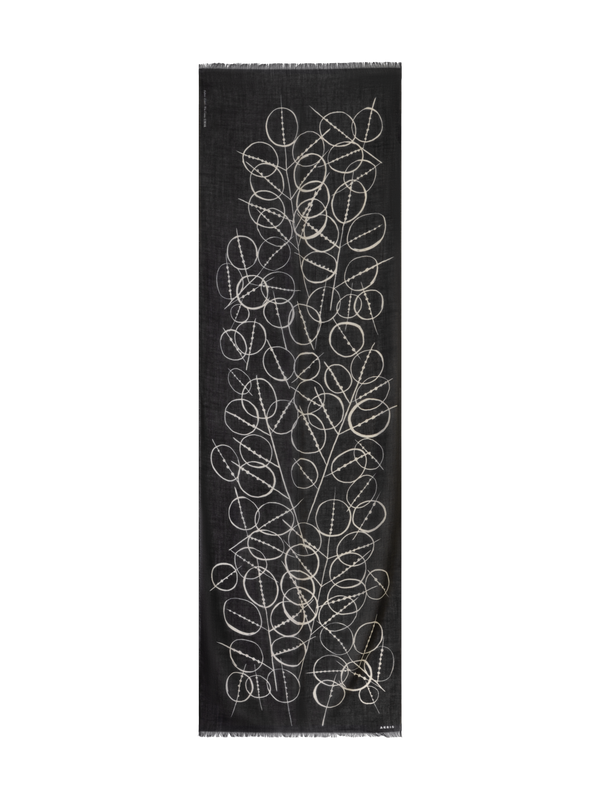 Designer Kaschmirschal mit Polka Dots Druck - Schwarz - Bunt