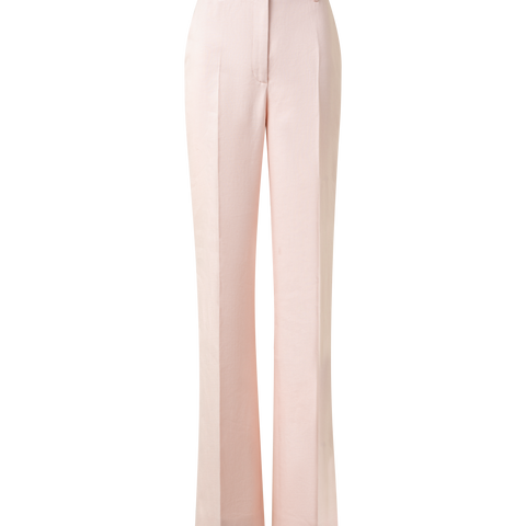 Wide Straight Linen Double-Face Pants