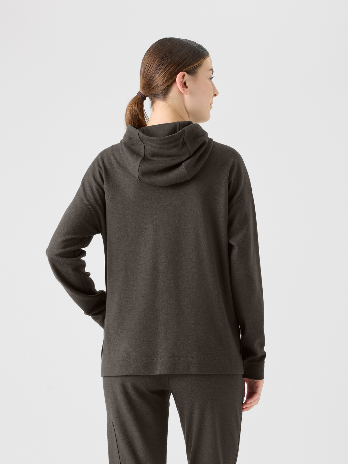 Designer Oversized Wolljersey Kapuzenpulli - Braun #editorial