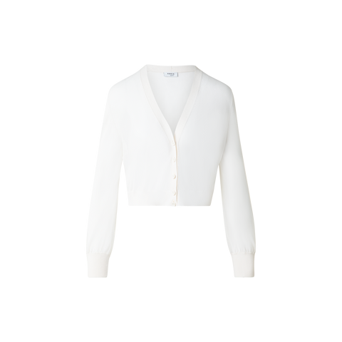 Transparenter Cardigan mit Volumenärmeln