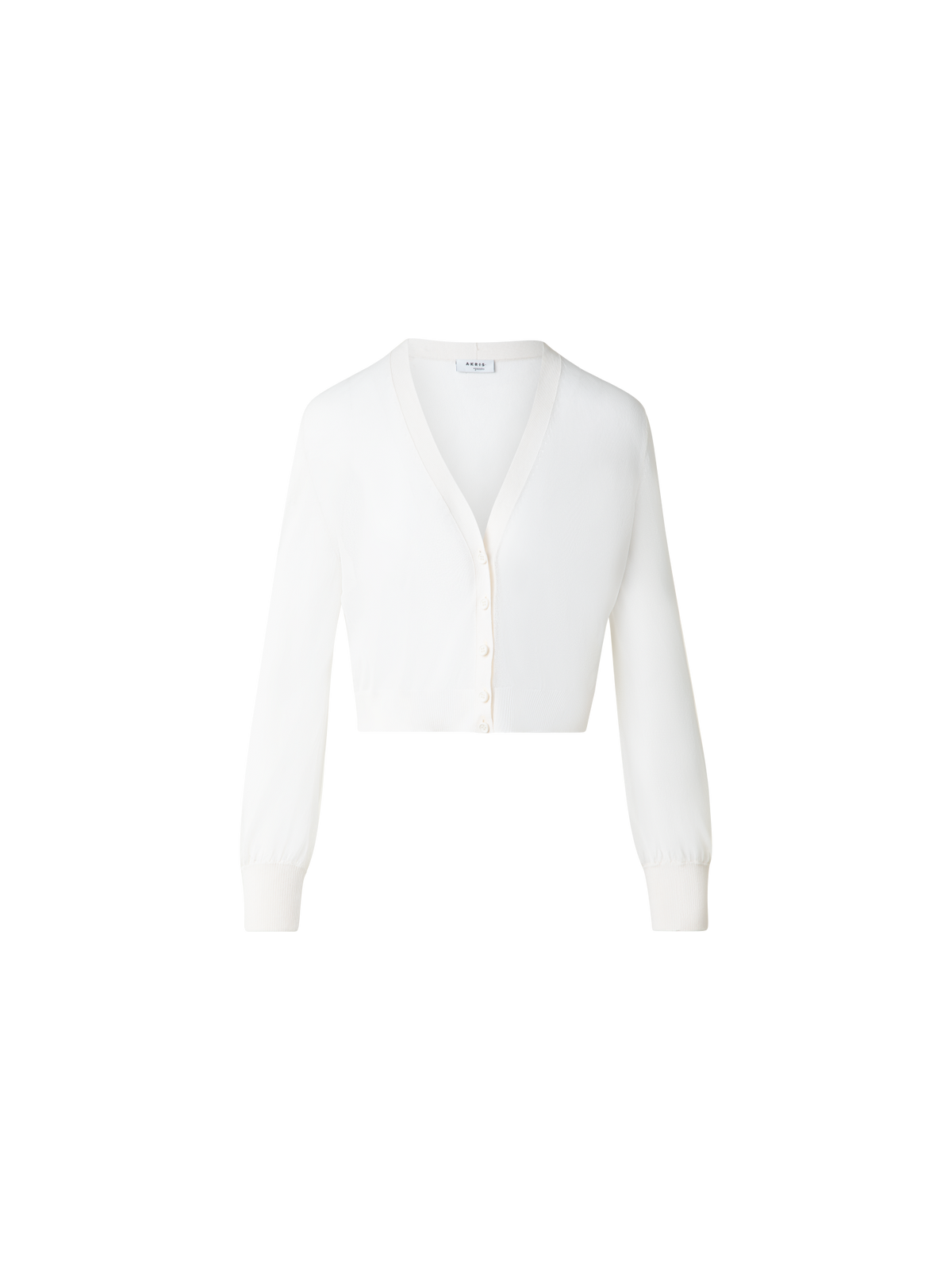 Designer Transparenter Cardigan mit Volumenärmeln - Ecru - Weiss