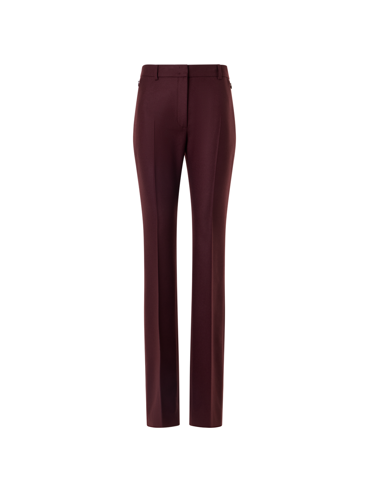Designer Bootcut Hose aus Woll-Stretch-Flanell - Rot