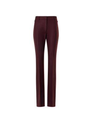 Designer Bootcut Hose aus Woll-Stretch-Flanell - Rot