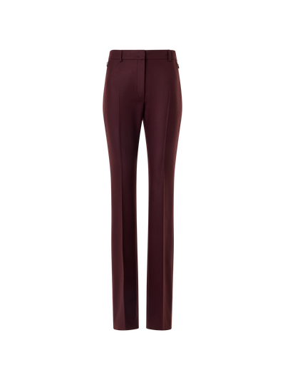 Designer Bootcut Hose aus Woll-Stretch-Flanell - Rot