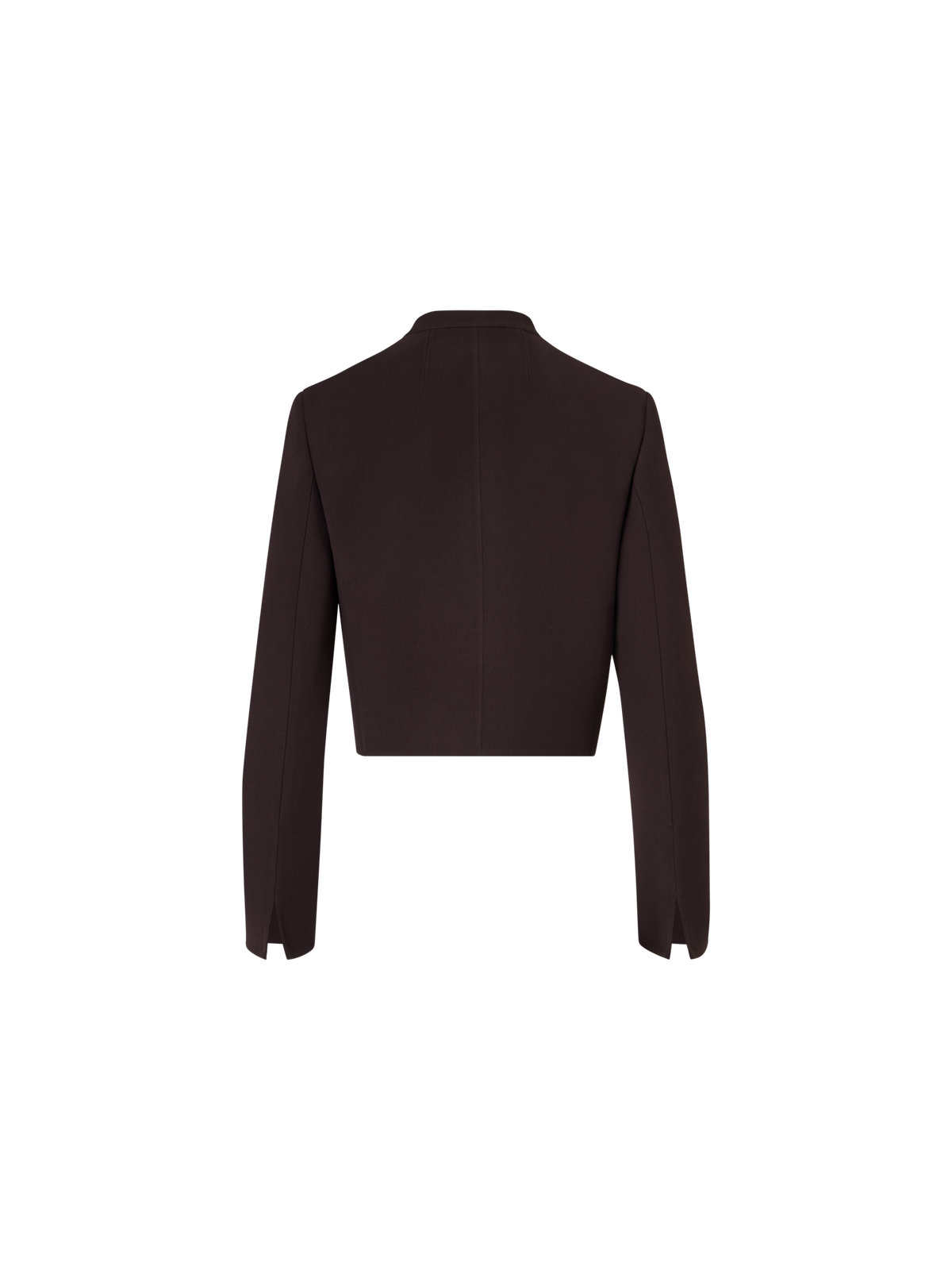 Designer Kurze Woll-Double-Face Jacke mit Goldknöpfen - Braun