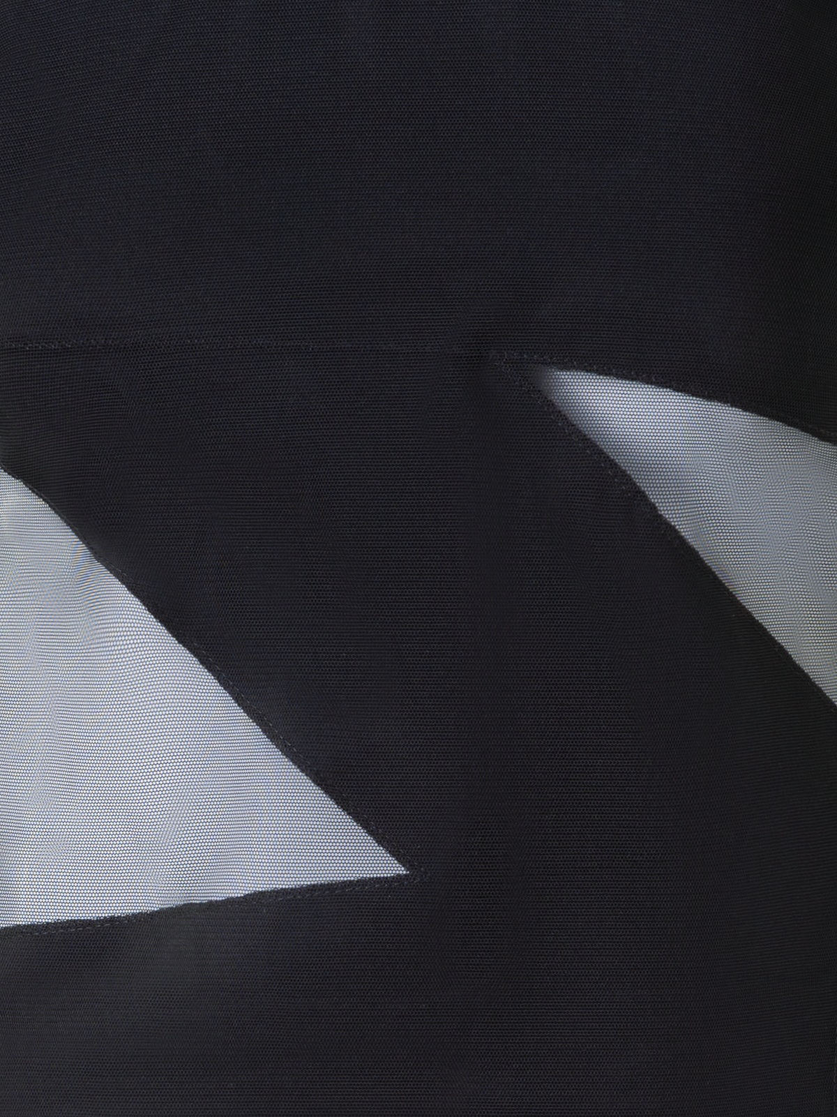 Designer Transparentes Top mit Zigzag-Detail - Schwarz