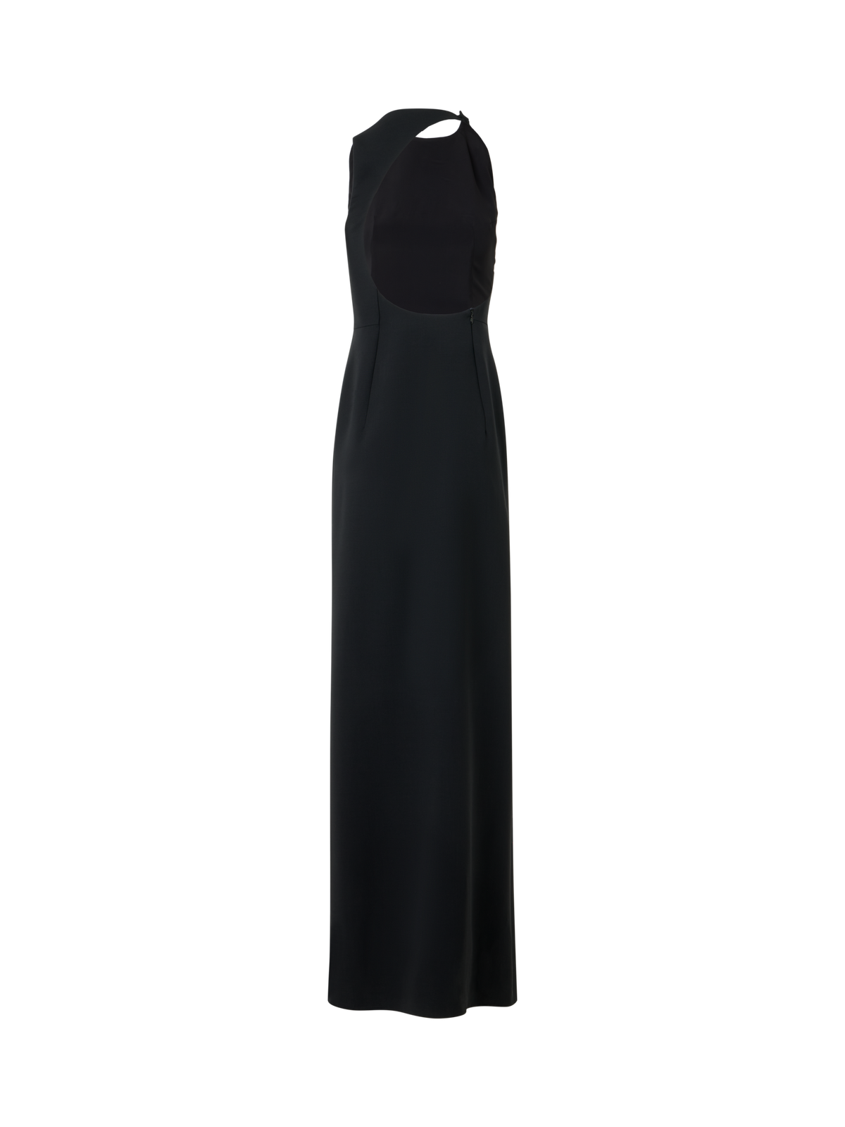 Designer Abendkleid mit Orbit-Cutout am Rücken - Schwarz