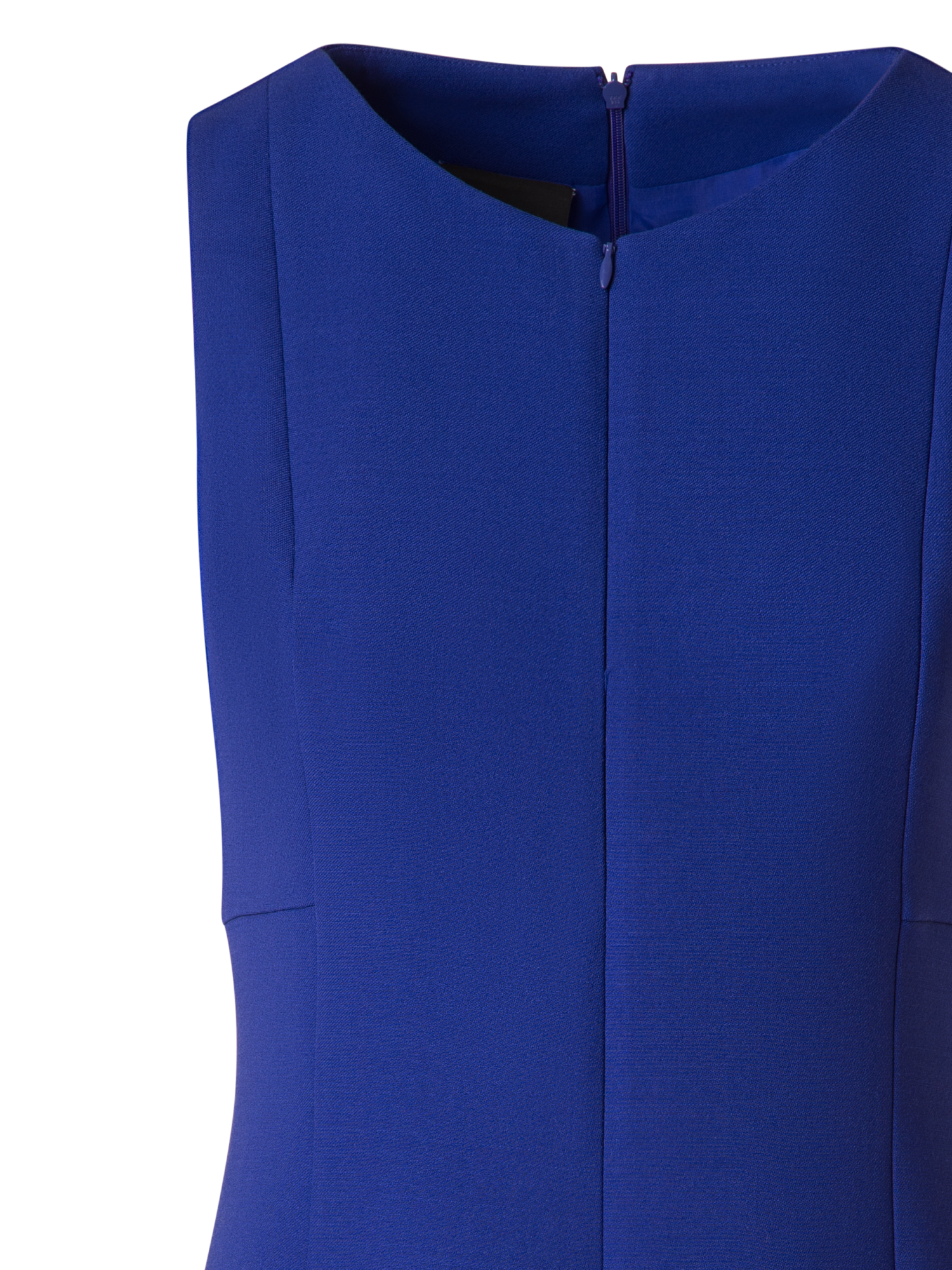 Designer Woll-Doubleface-Etuikleid mit Rock in A-Linie - Violett