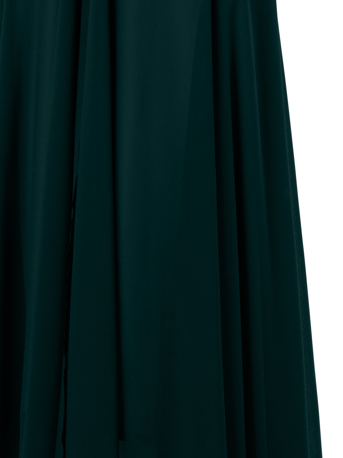 Designer Asymmetrisches Midikleid aus Georgette mit offenen Kanten - Grün