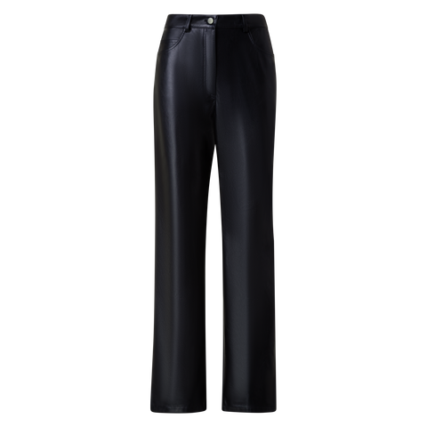 Straight Faux Leather Pants