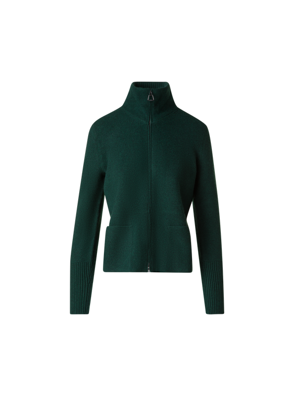 Designer Cardigan aus Kaschmir-Piqué - Grün