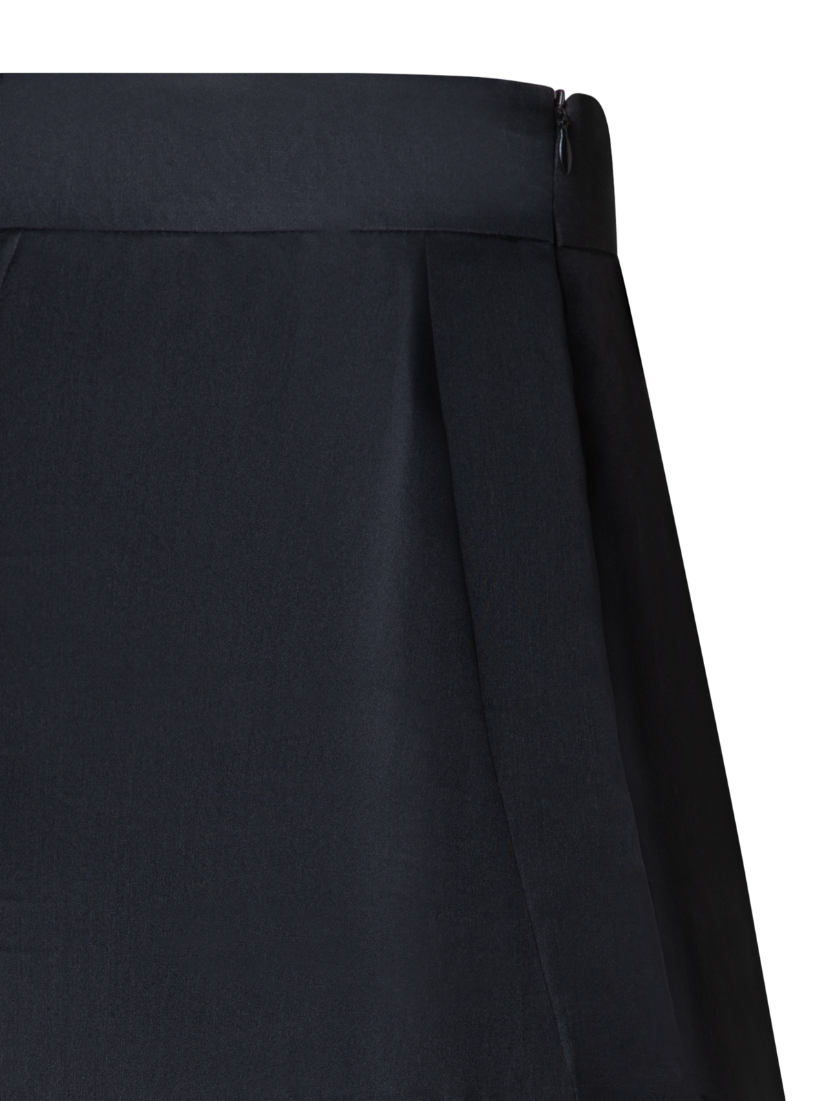 Designer Asymetrischer Midirock aus Seiden-Organza - Schwarz