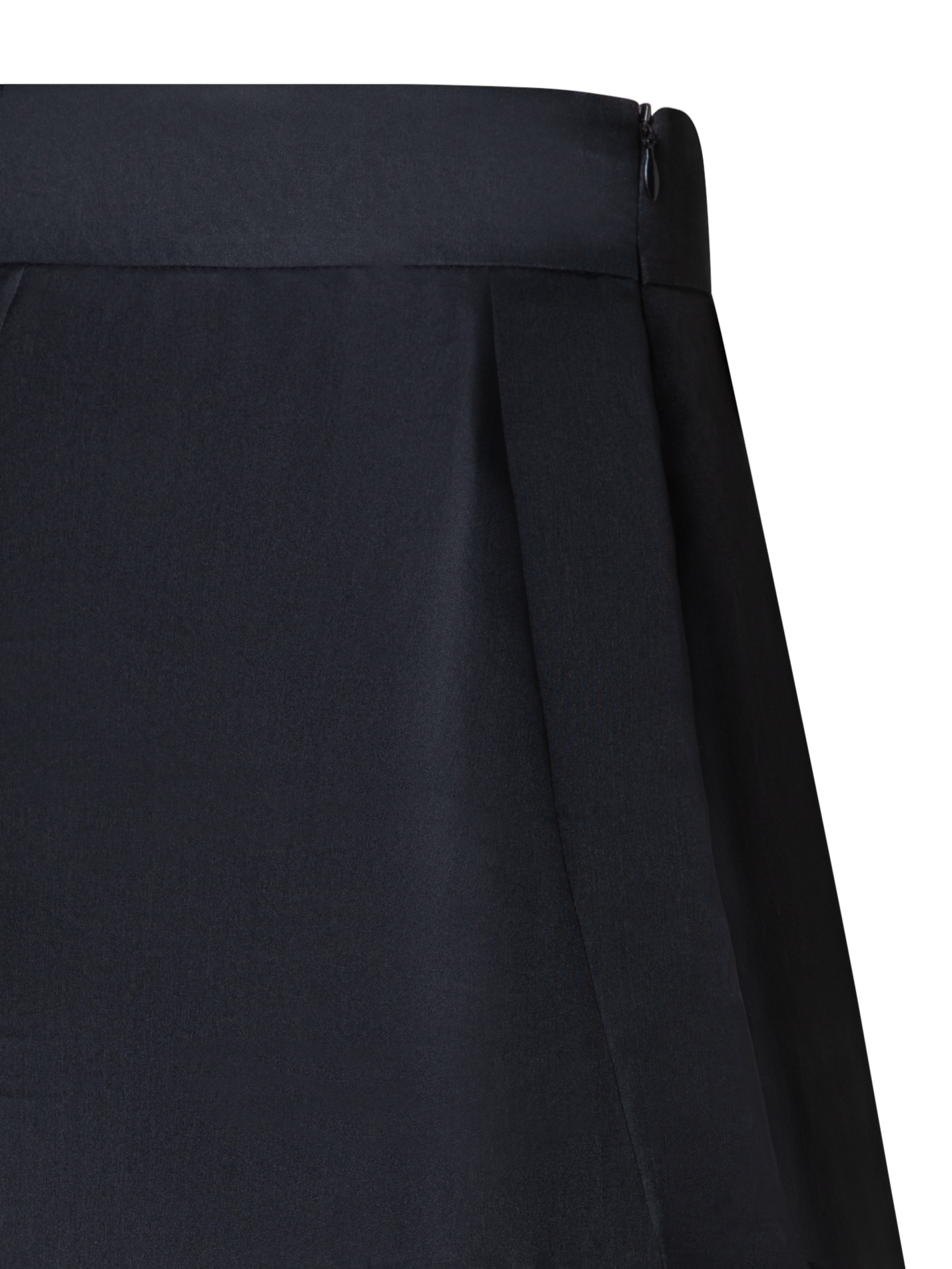 Designer Asymetrischer Midirock aus Seiden-Organza - Schwarz