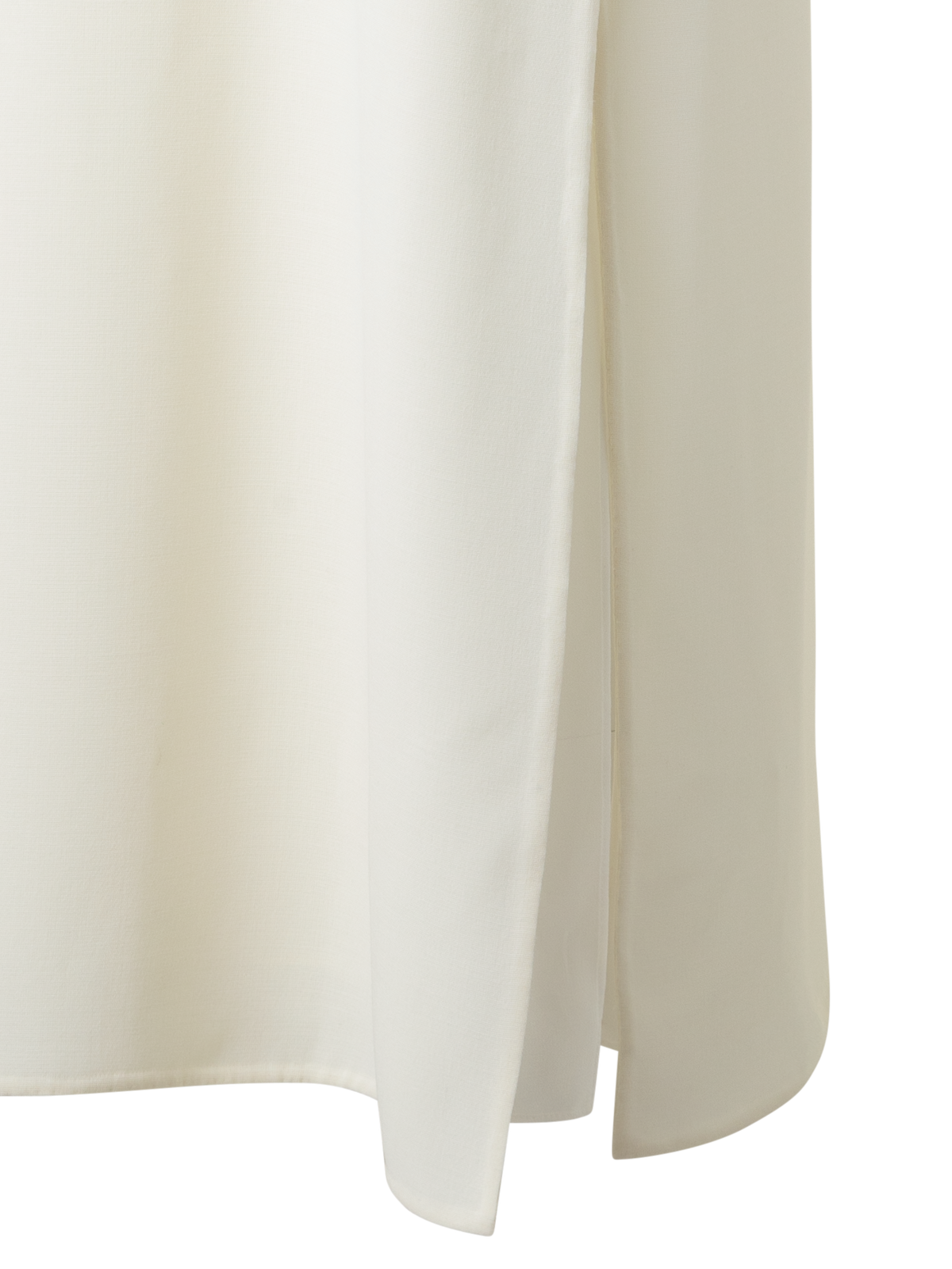 Designer Gerades Midikleid aus Woll-Doubleface - Ecru - Weiss