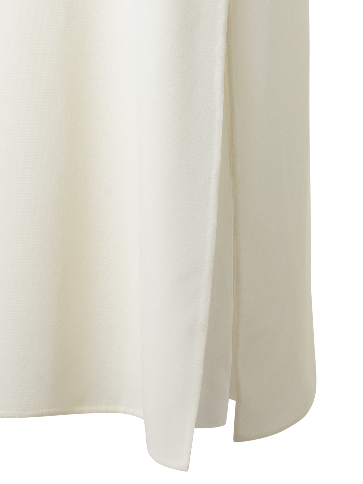 Designer Gerades Midikleid aus Woll-Doubleface - Ecru - Weiss