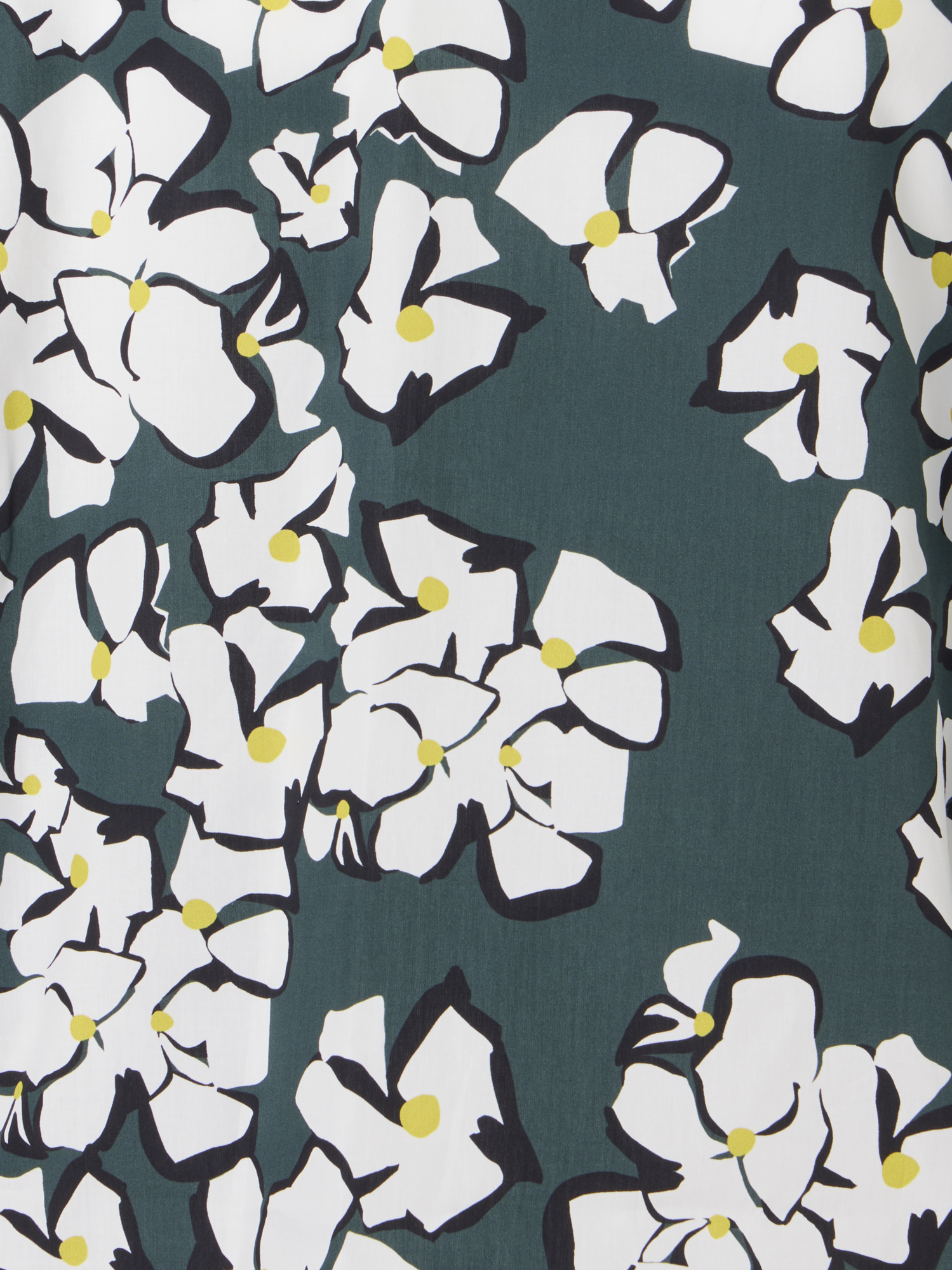 Designer Hemdbluse mit Papercut Flower Print - Grün