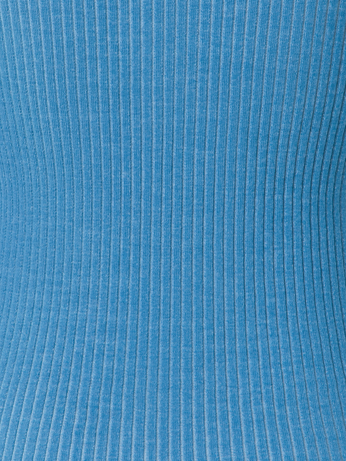 Designer Kurzärmeliges Strickshirt aus Merinowolle - Blau