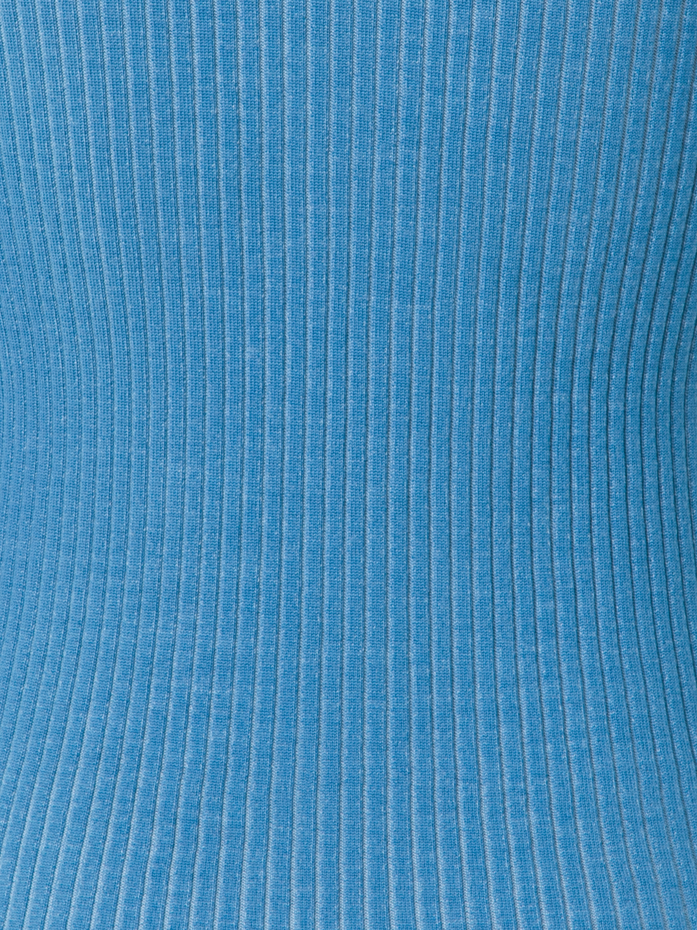 Designer Kurzärmeliges Strickshirt aus Merinowolle - Blau