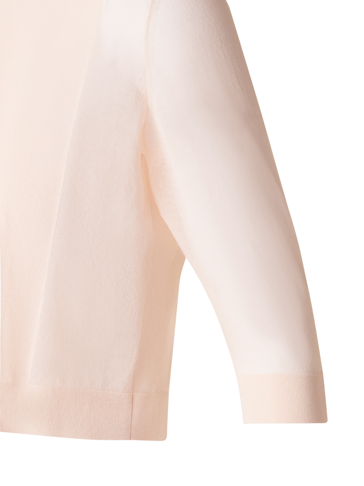 Designer Kurzer halbtransparenter Cardigan - Beige