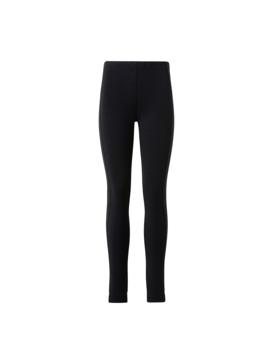 Designer Woll-Baumwoll Scuba Leggings - Schwarz