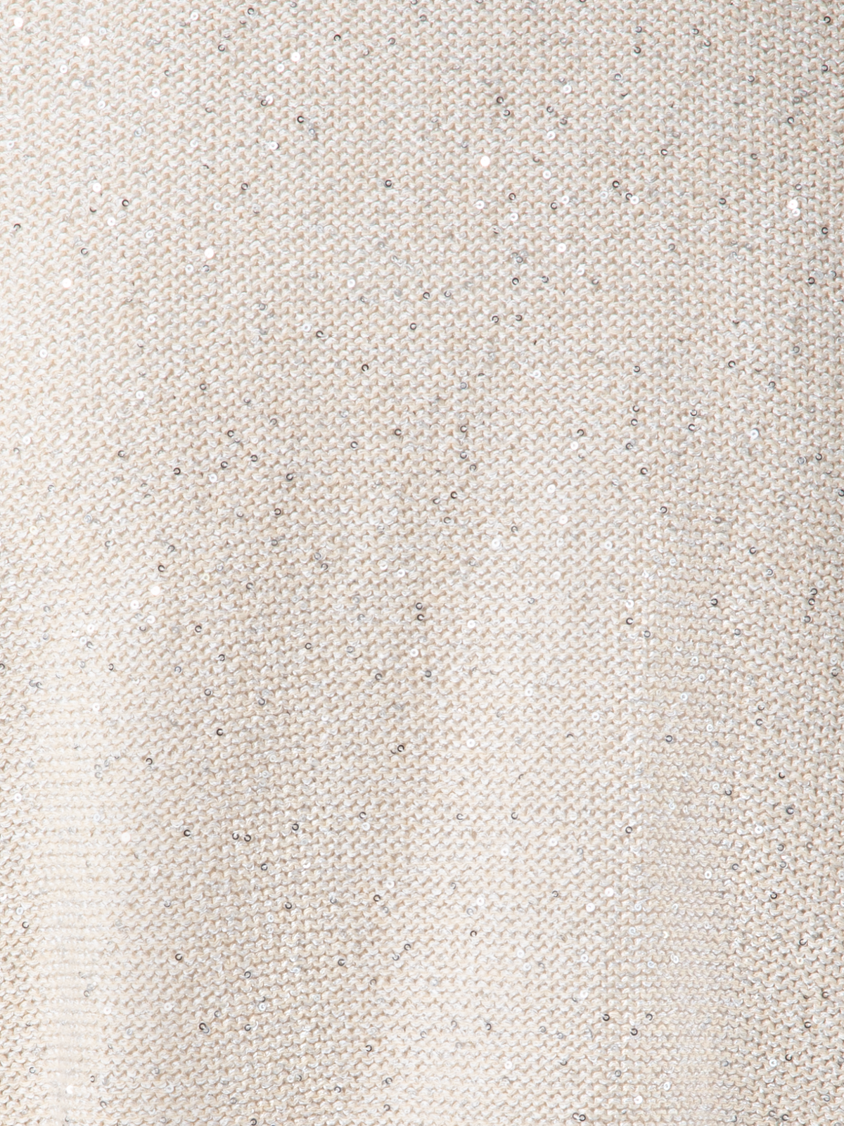 Designer Leinen-Baumwoll-Cardigan mit Micro-Pailletten - Beige