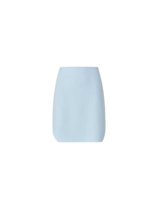 Designer Kurzer Rock aus Baumwoll-Doubleface - Blau