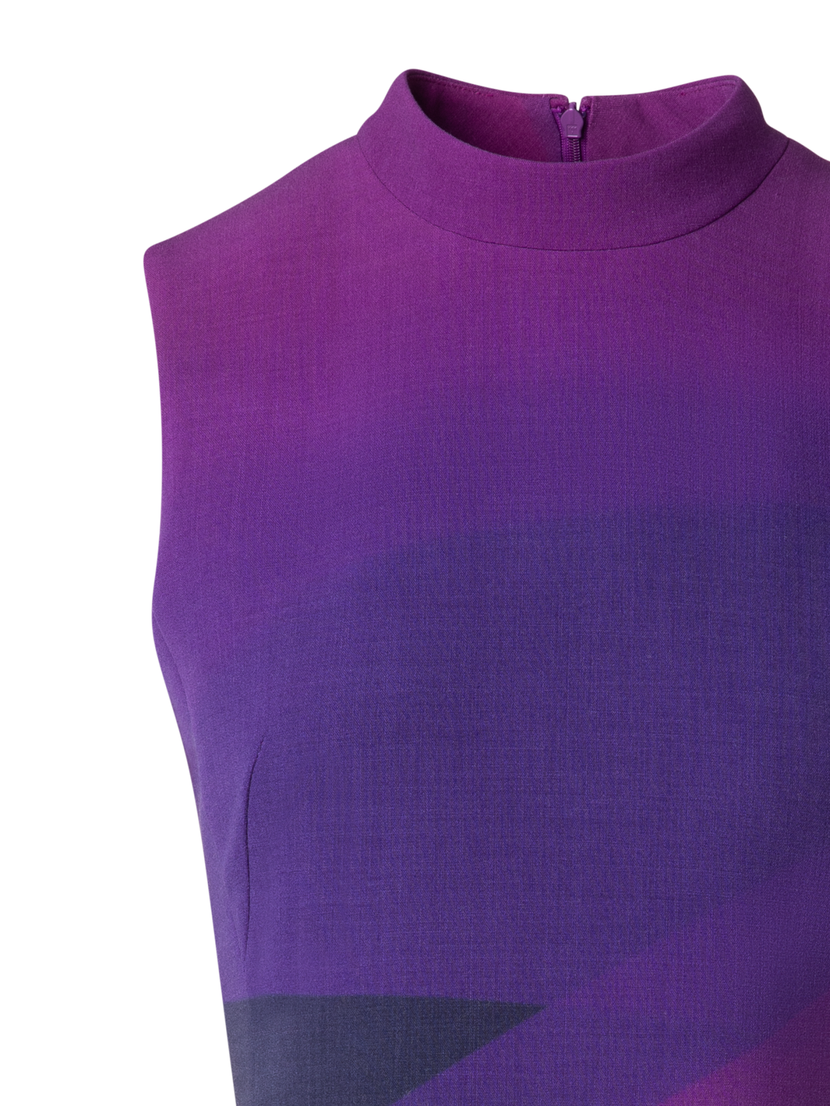 Designer Alta Magenta Druck Woll-Doubleface-Etuikleid - Violett - Bunt