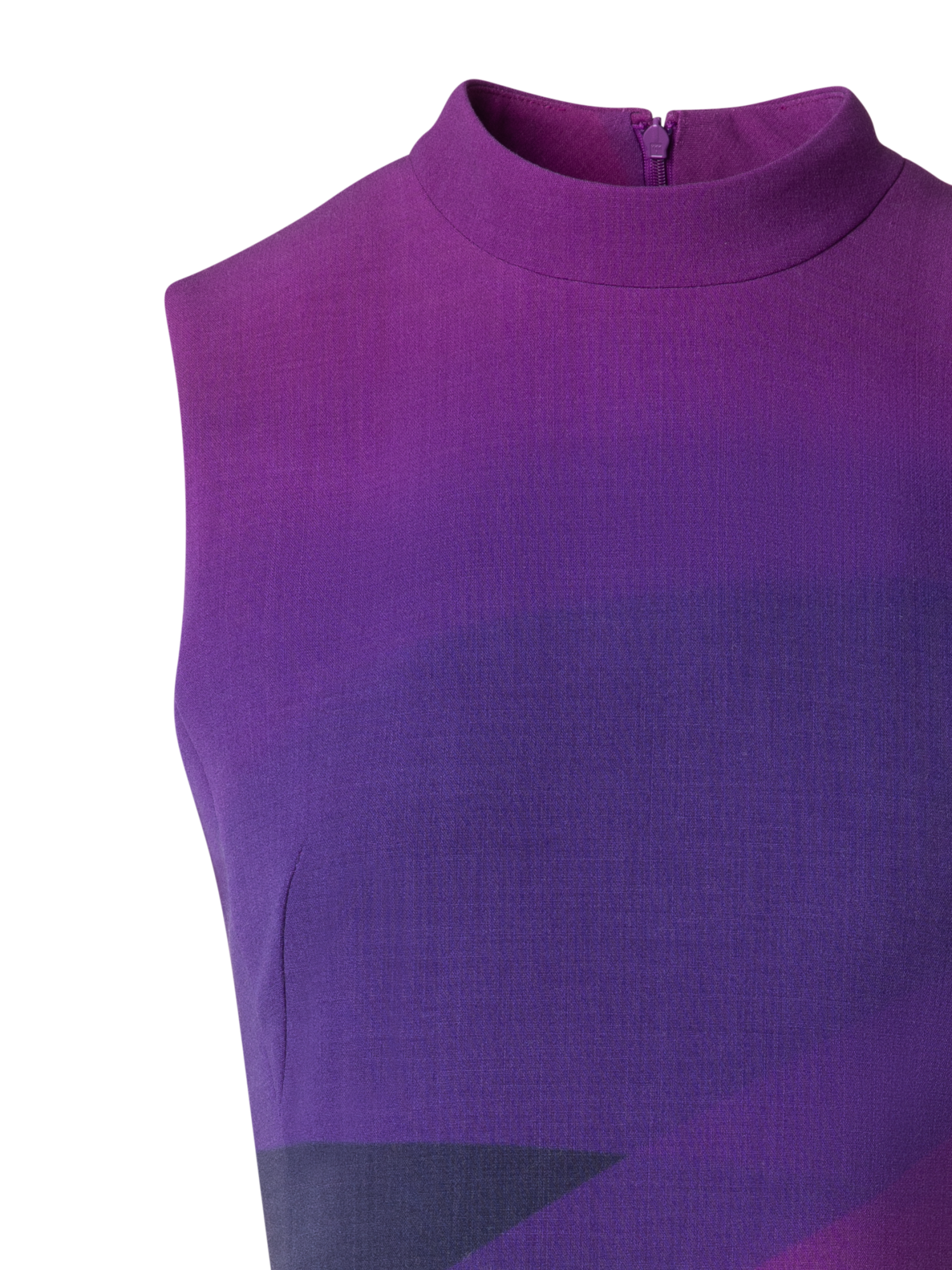 Designer Alta Magenta Druck Woll-Doubleface-Etuikleid - Violett - Bunt