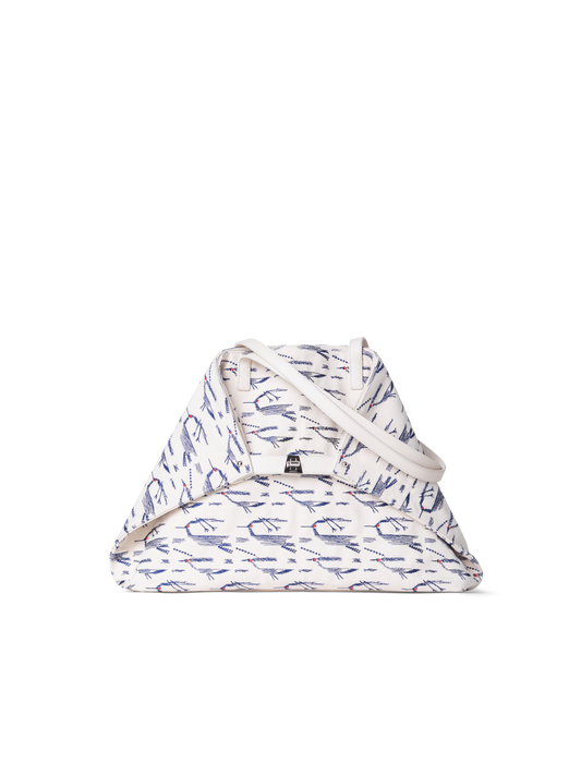 Designer Ai Medium Shoulder Tote - Weiss - Blau - Bunt - Ecru