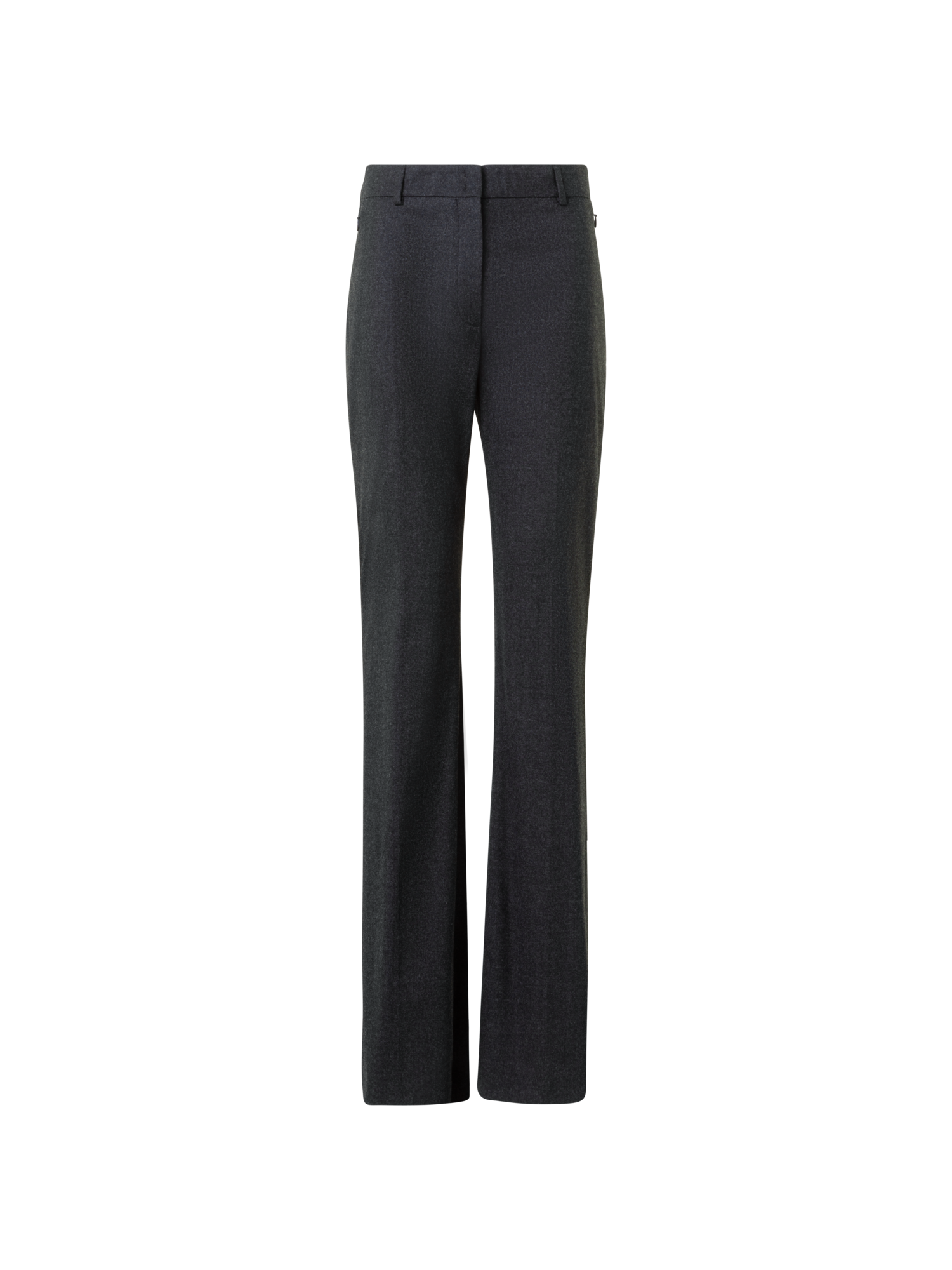 Designer Bootcut Hose aus Woll-Stretch-Flanell - Grau