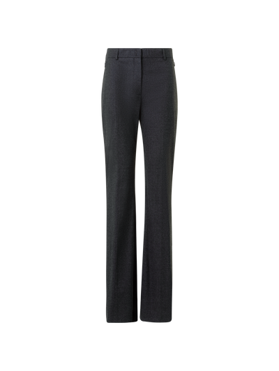 Designer Bootcut Hose aus Woll-Stretch-Flanell - Grau