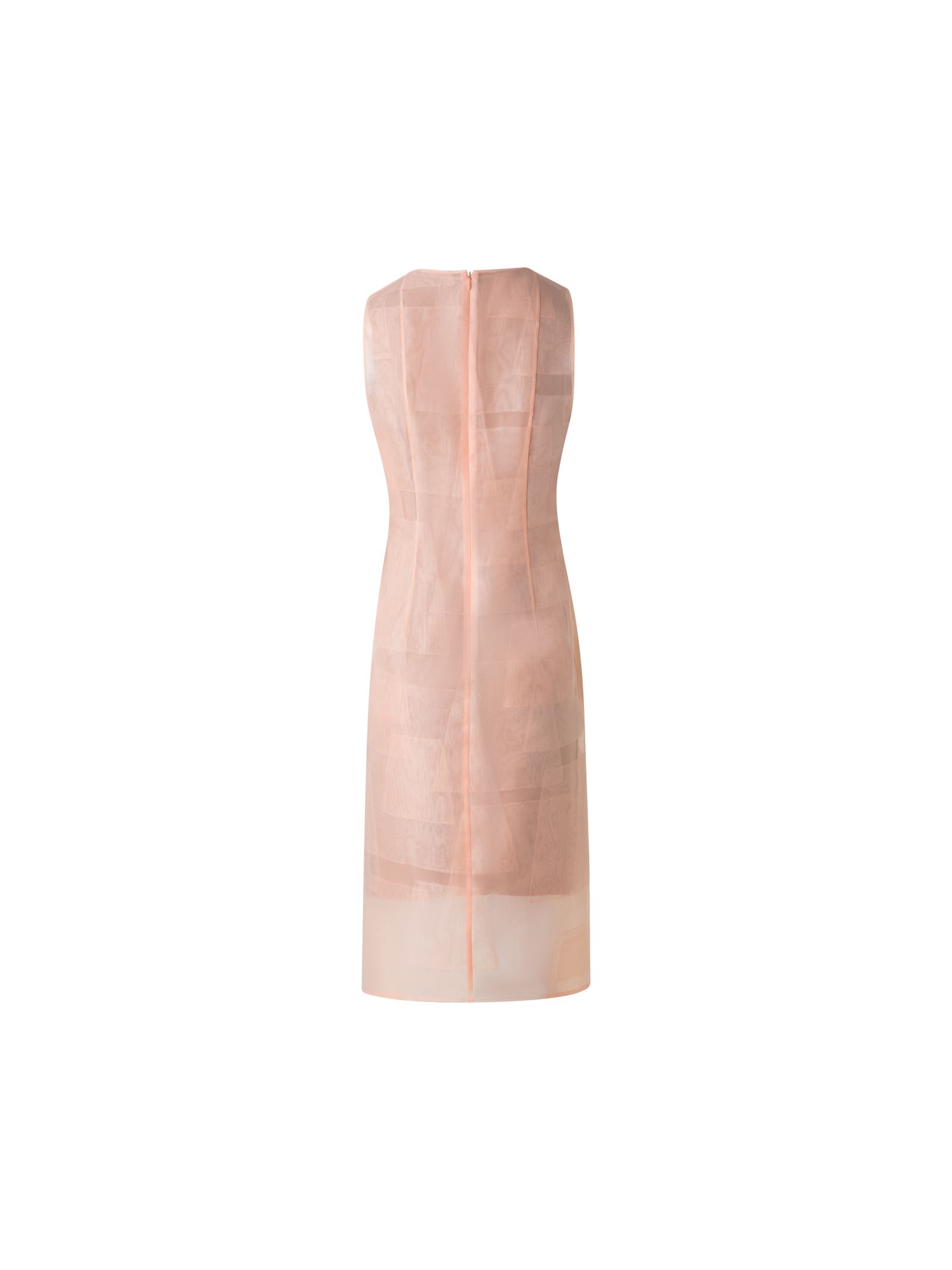 Designer Etuikleid aus transparentem Trapez-Organza - Orange