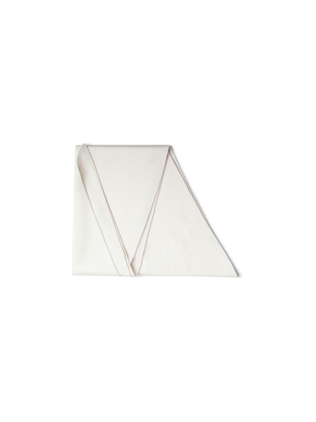 Designer Trapezförmiger Schal aus Kaschmir und Seide - Ecru - Weiss
