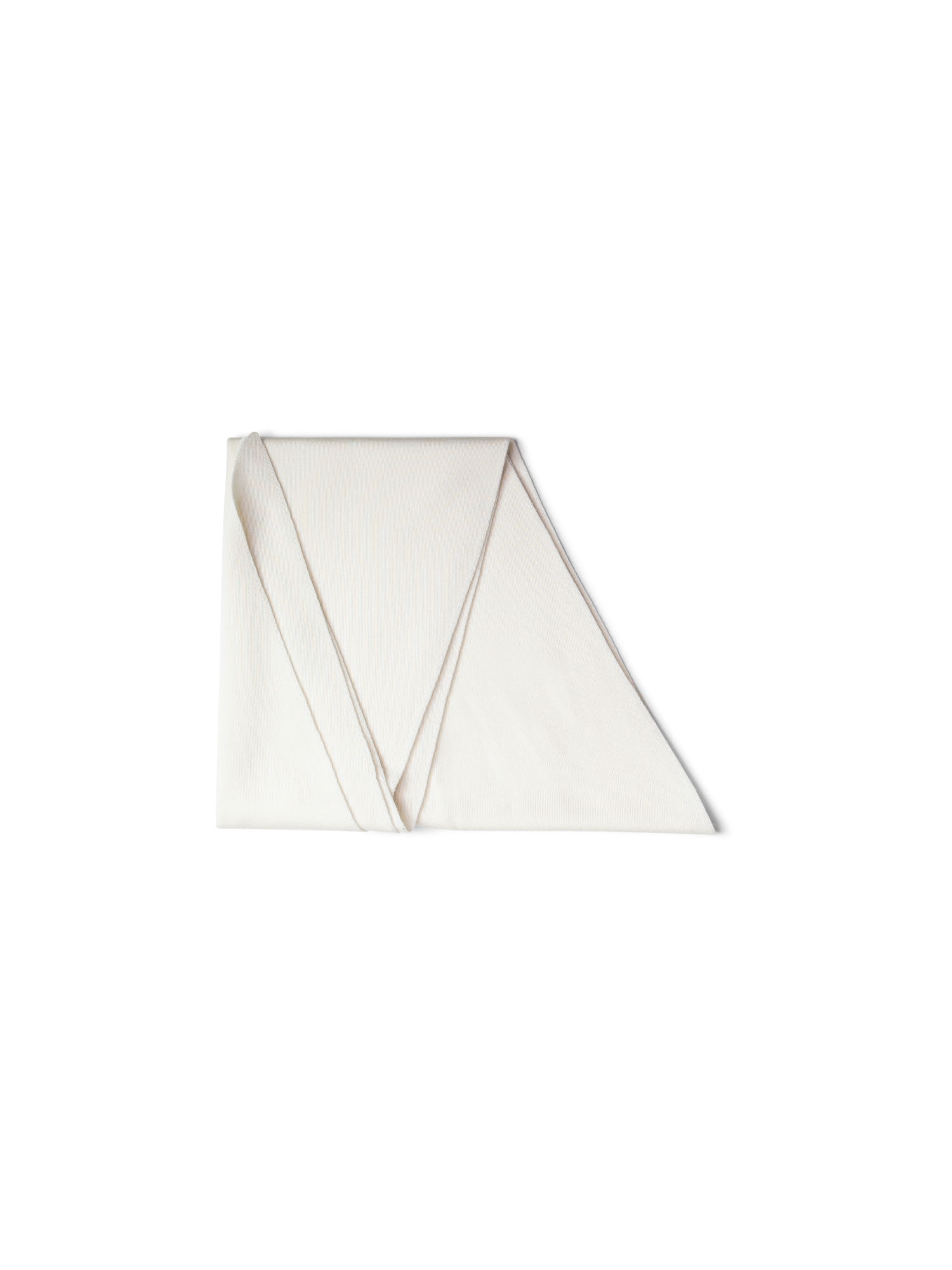 Designer Trapezförmiger Schal aus Kaschmir und Seide - Ecru - Weiss