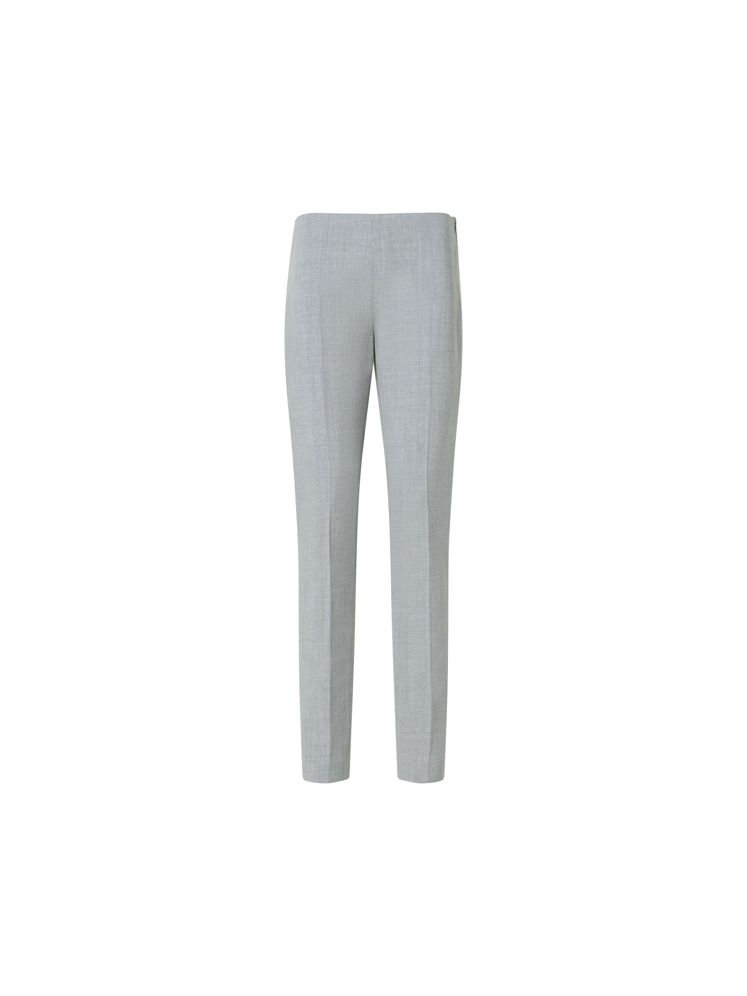 Designer Slim Hose aus Woll-Doubleface - Grau