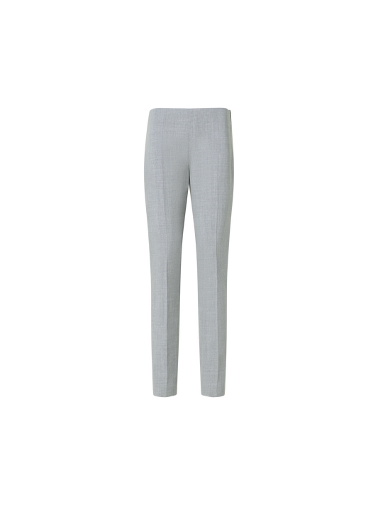 Designer Slim Hose aus Woll-Doubleface - Grau