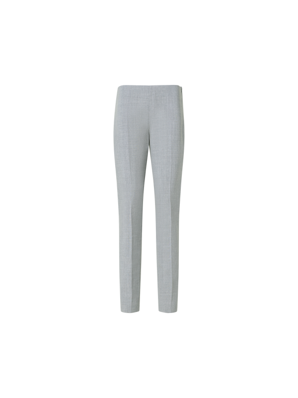 Designer Slim Hose aus Woll-Doubleface - Grau