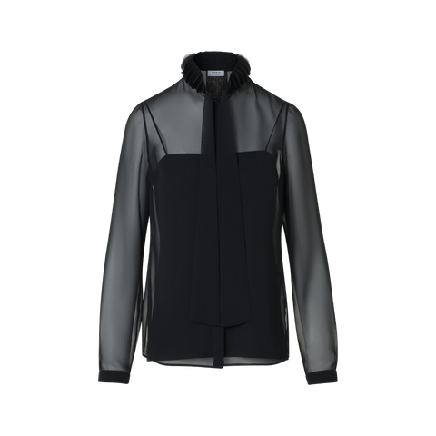 Georgette Blouse with 3D Dots Embellishment