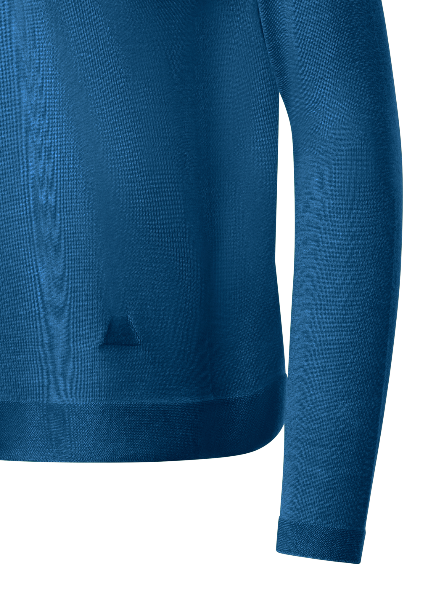 Designer Nahtloser Strickpullover aus Kaschmir und Seide - Blau