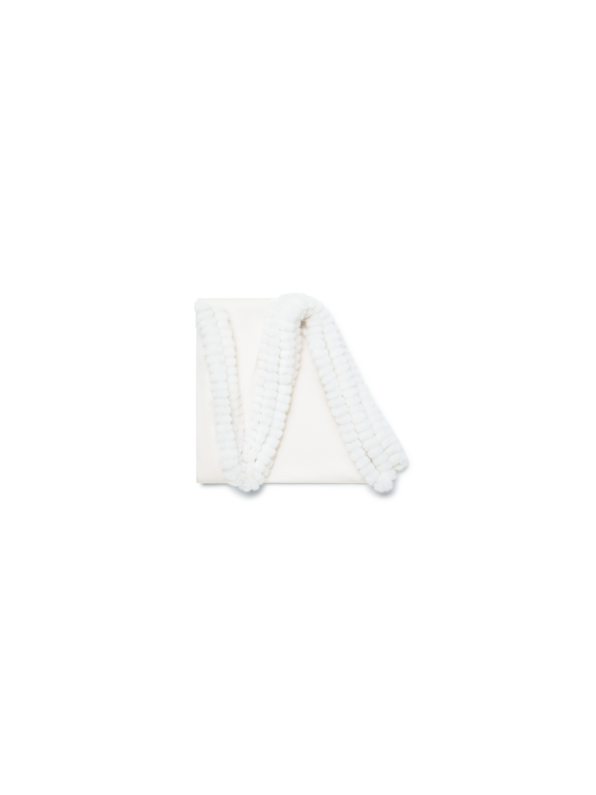 Designer Schal aus Kaschmir-Seide - Ecru