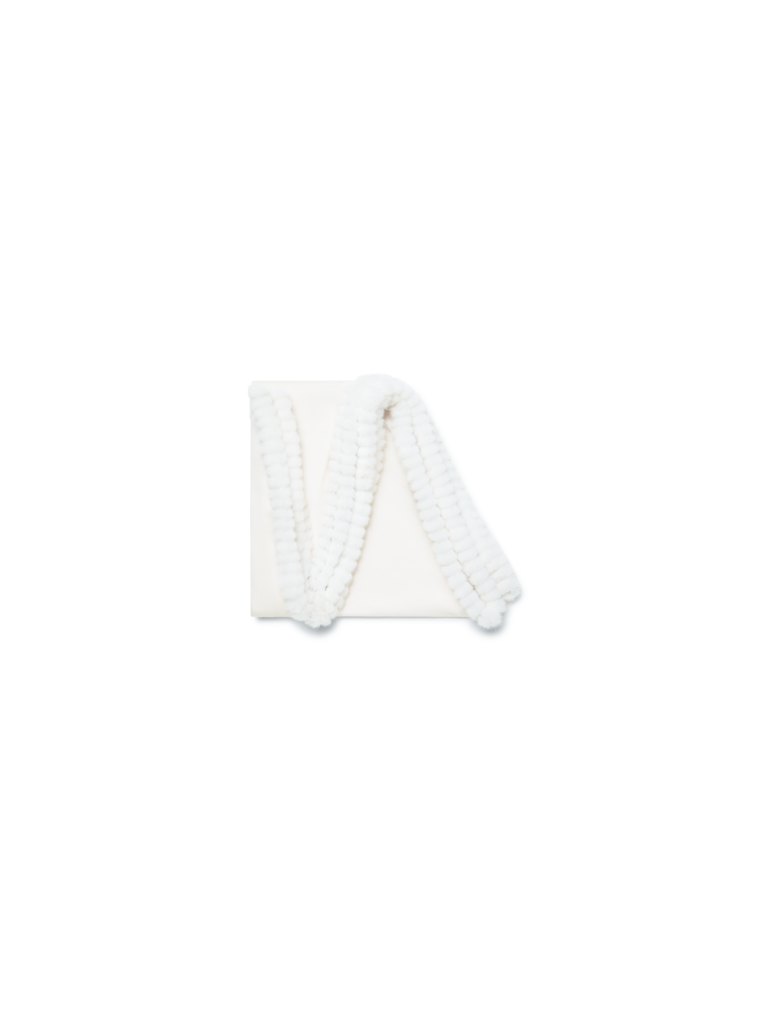 Designer Schal aus Kaschmir-Seide - Ecru