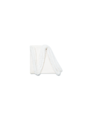 Designer Schal aus Kaschmir-Seide - Ecru