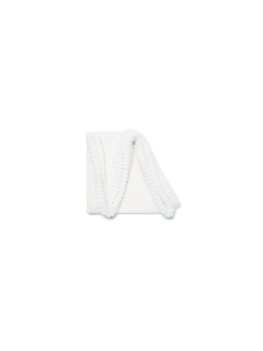 Designer Schal aus Kaschmir-Seide - Ecru